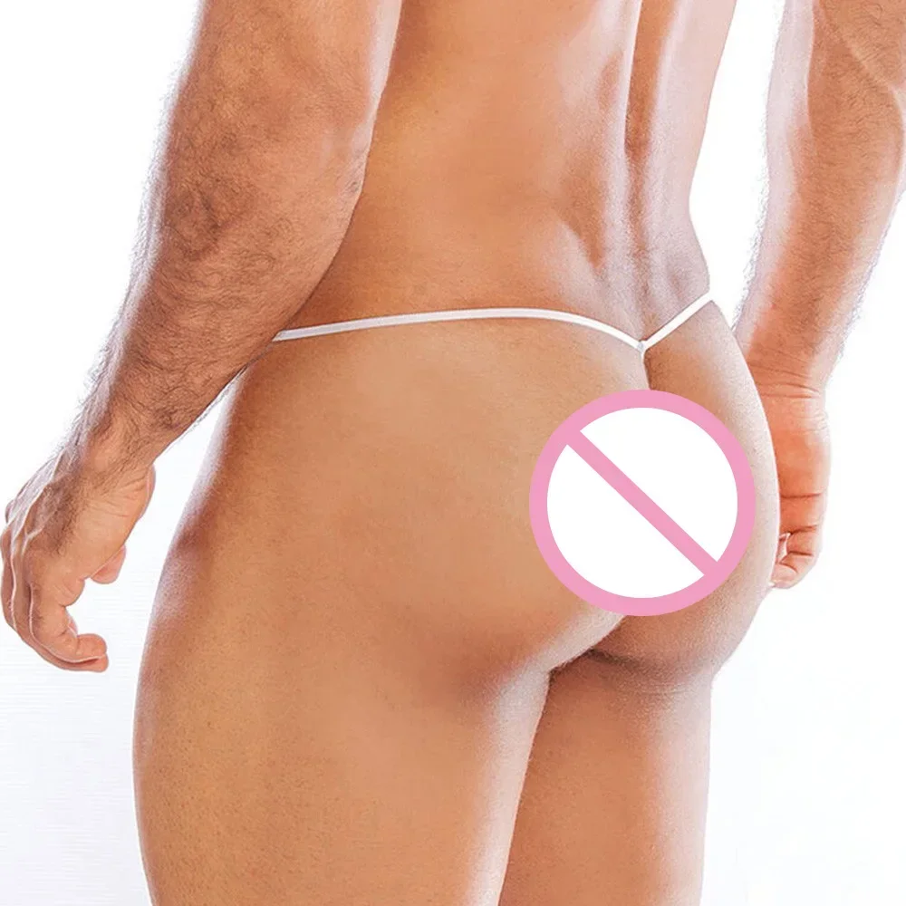 Men Sexy Lingerie G-String Sissy Pouch Enhancing Low Waist Men's Panties Solid Bikini Sex Toys Erotic Briefs Brazilian Underwear