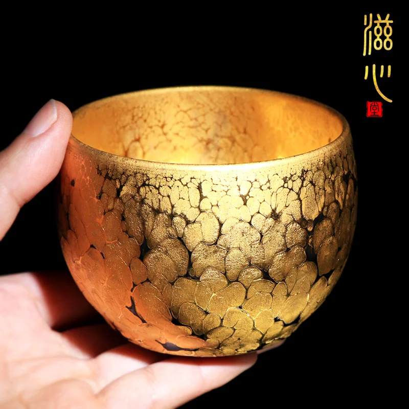 

Zixintang Oil Drops Jianzhan Master Pure Handmade Ceramic Raw Mineral Tianmu Cup, Tea Cup