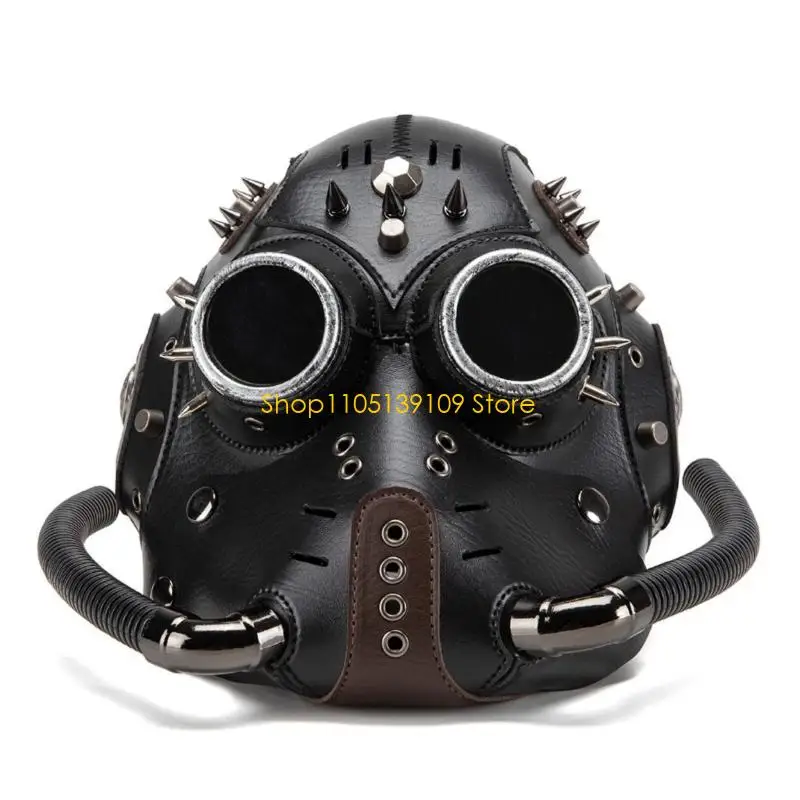قناع الوجه القوطي بتصميم Steampunk مع أشرطة قابلة للتعديل لزي الهالوين #5