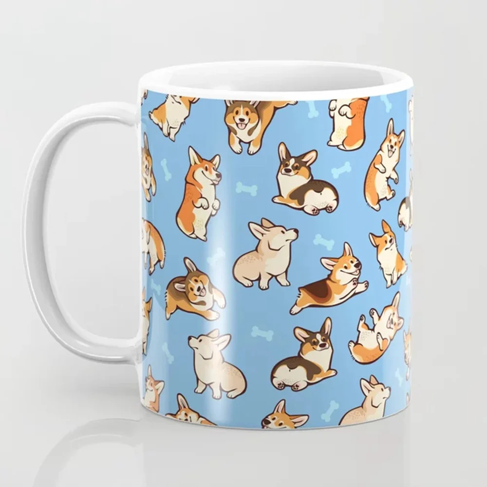 

Coffee Mug with a Little Short Leg, Corgi Mark Cup, Funny Ceramic Coffee Mug, Dog Lover, Birthday Gift for Friends, 350ml