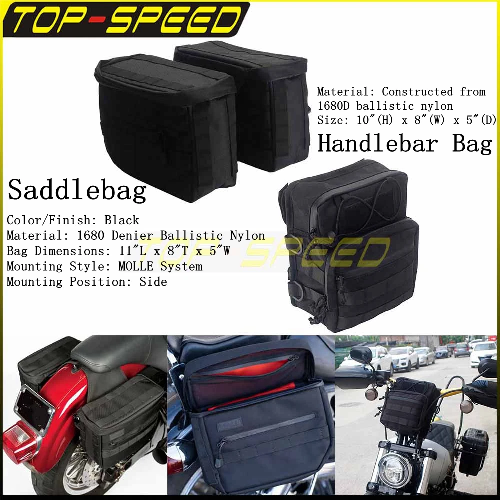 

Club Style Essential Motorcycle Waterproof Saddlebag Handlebar Bag Rear Travel Luggage Bags For Harley Bob Boy 114 Standard