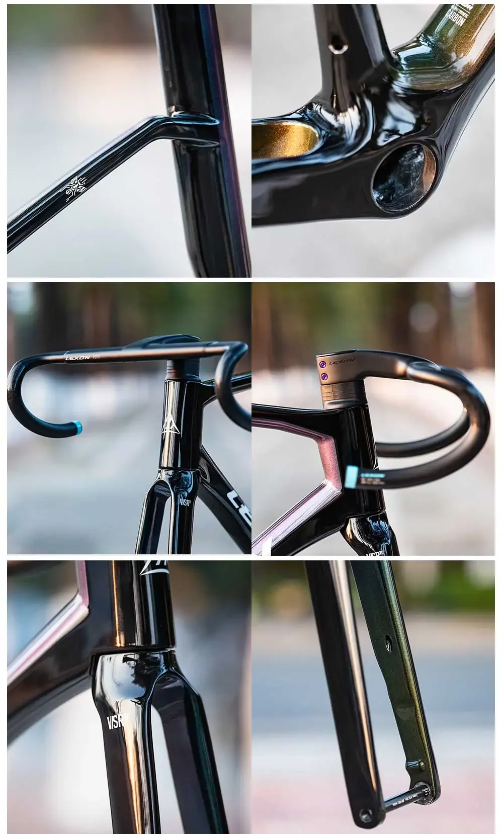 Lexon VISR 2023 カーボンロードバイクフレームセット Lexon VISRT Carbon Frames Road Bike Frame Disc Brake Full Inner