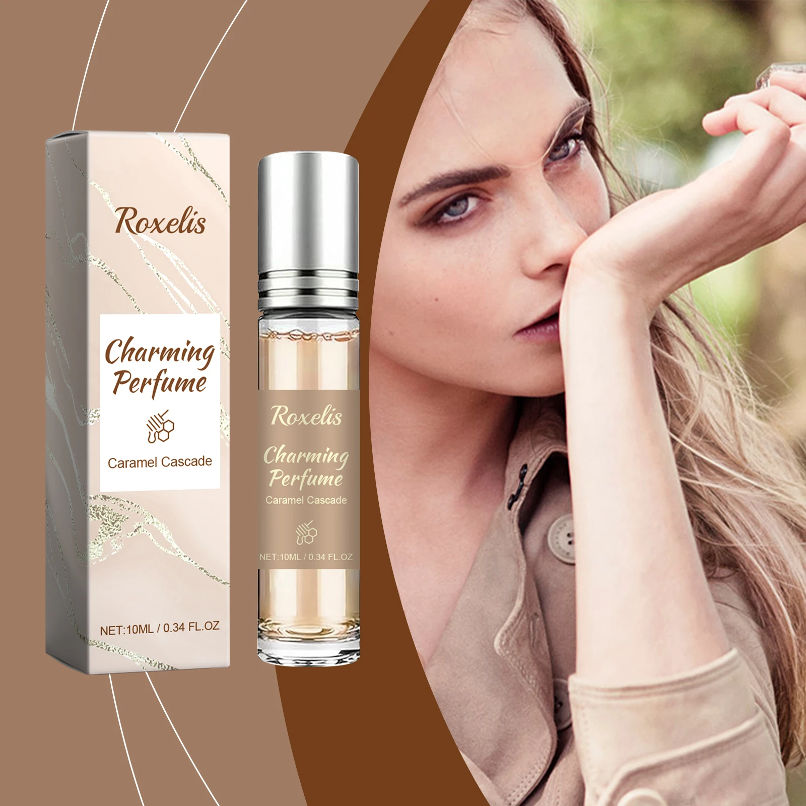 10ml Women's Roll Perfume Oil Long Lasting Caramel Fragrance Travel Size Portable Floral Sweet Modern Style Daily Wear Perfume view 2