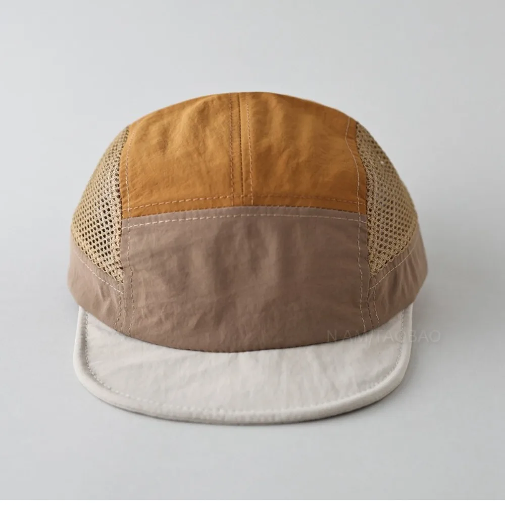 Immagine 5: Cappellino da Baseball Retrò in Rete, Asciugatura Rapida, Visiera Regolabile, 5 Pannelli, Traspirante, Protezione UV, Unisex