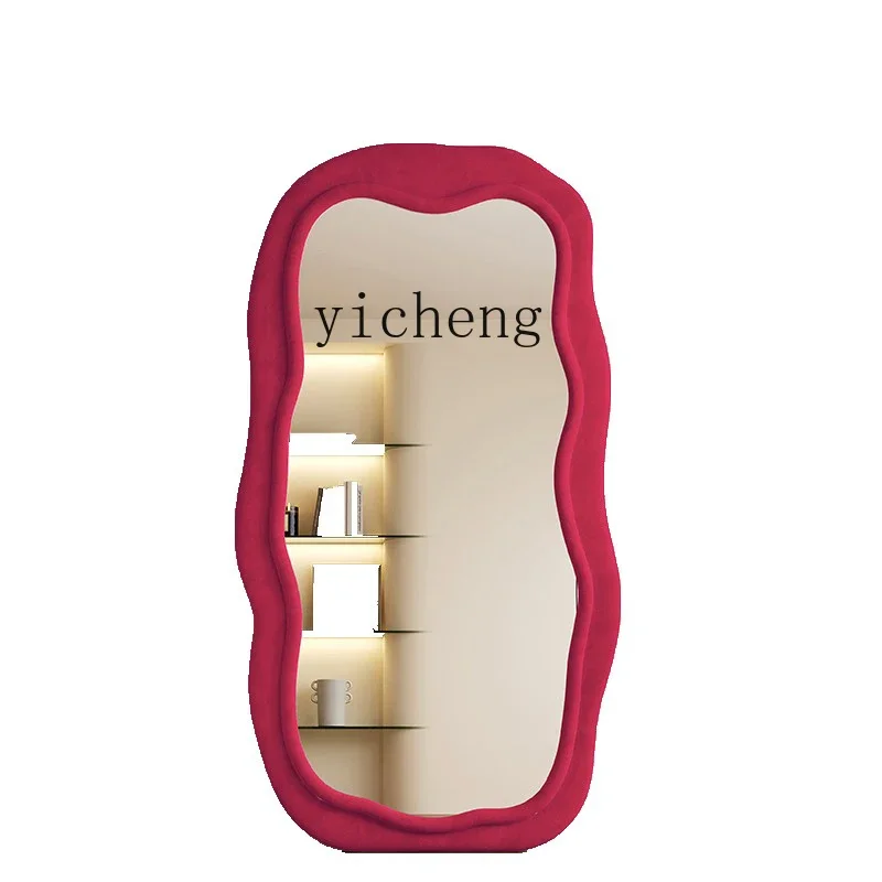 

ZK full body mirror simple floor mirror special-shaped light luxury full-length living room bedroom home art mirror