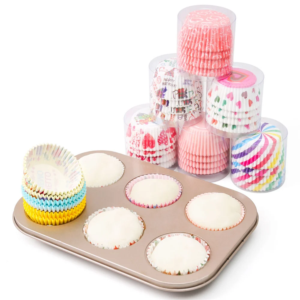 200 Stück Cupcake-Förmchen Antihaft-Backpapier Muffin-Kuchen-Verpackungspapier Geriffelte Muffinförmchen DIY Hochzeit Party Backzubehör – Detail 11