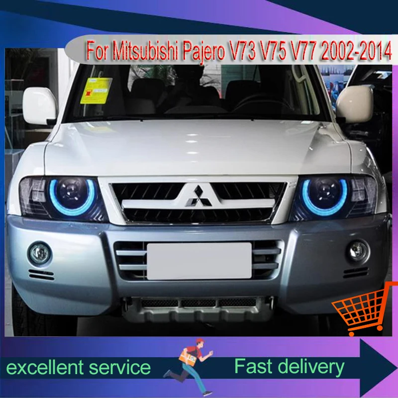 

Car Lights For Mitsubishi Pajero Modified V73 V75 V77 2002-2014 Lens Daytime Running Light Headlights Dynamic Signal Accessory