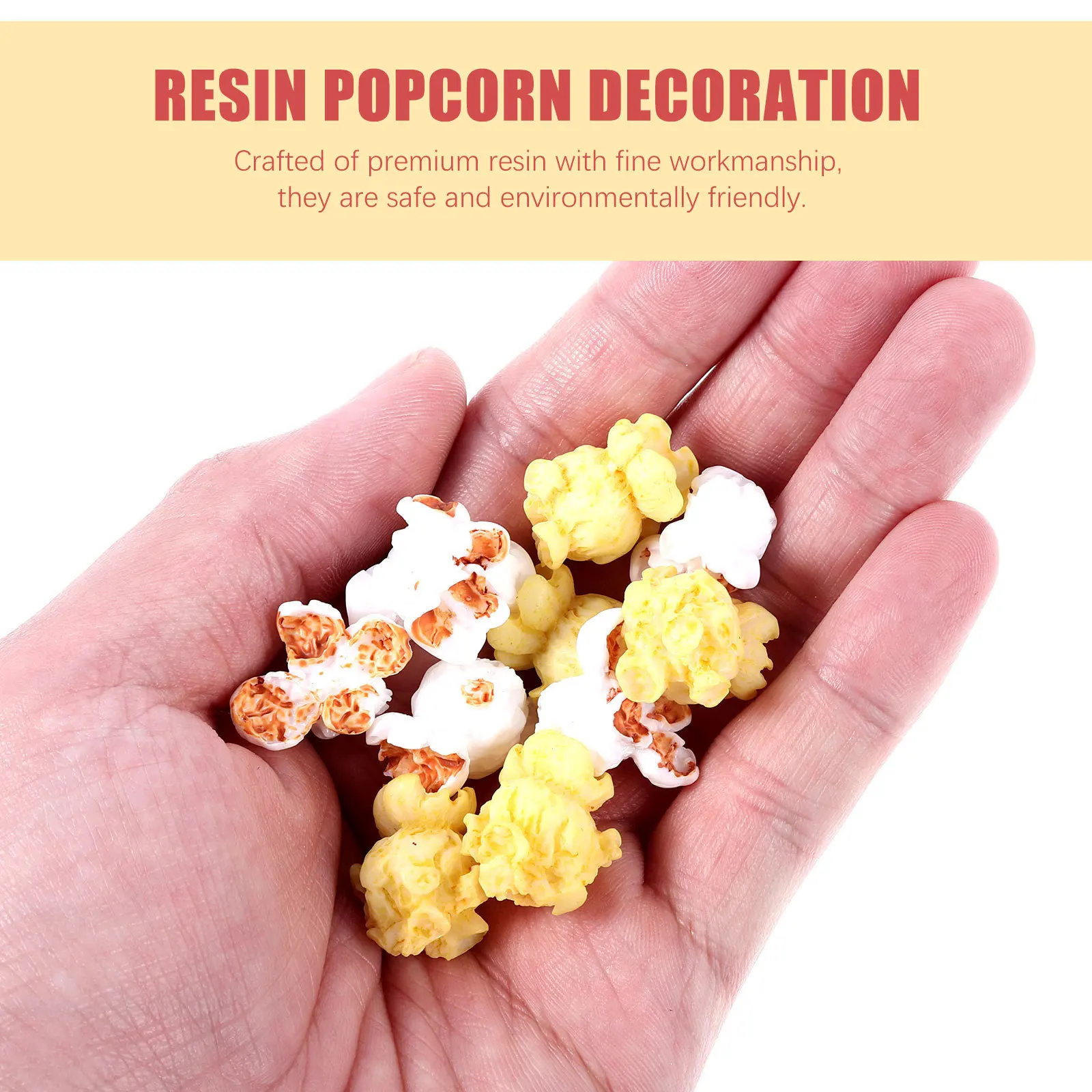 10Pcs Colorful Resin Popcorn Decorations Lifelike DIY Accessories Photography Props Party Favors Calendar Markers Unique Design