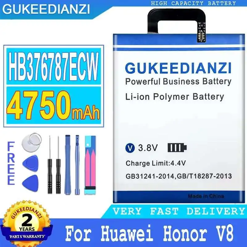 

Mobile Phone Battery 4750mAh HB376787ECW For Huawei Honor V8 Long-Lasting Performance