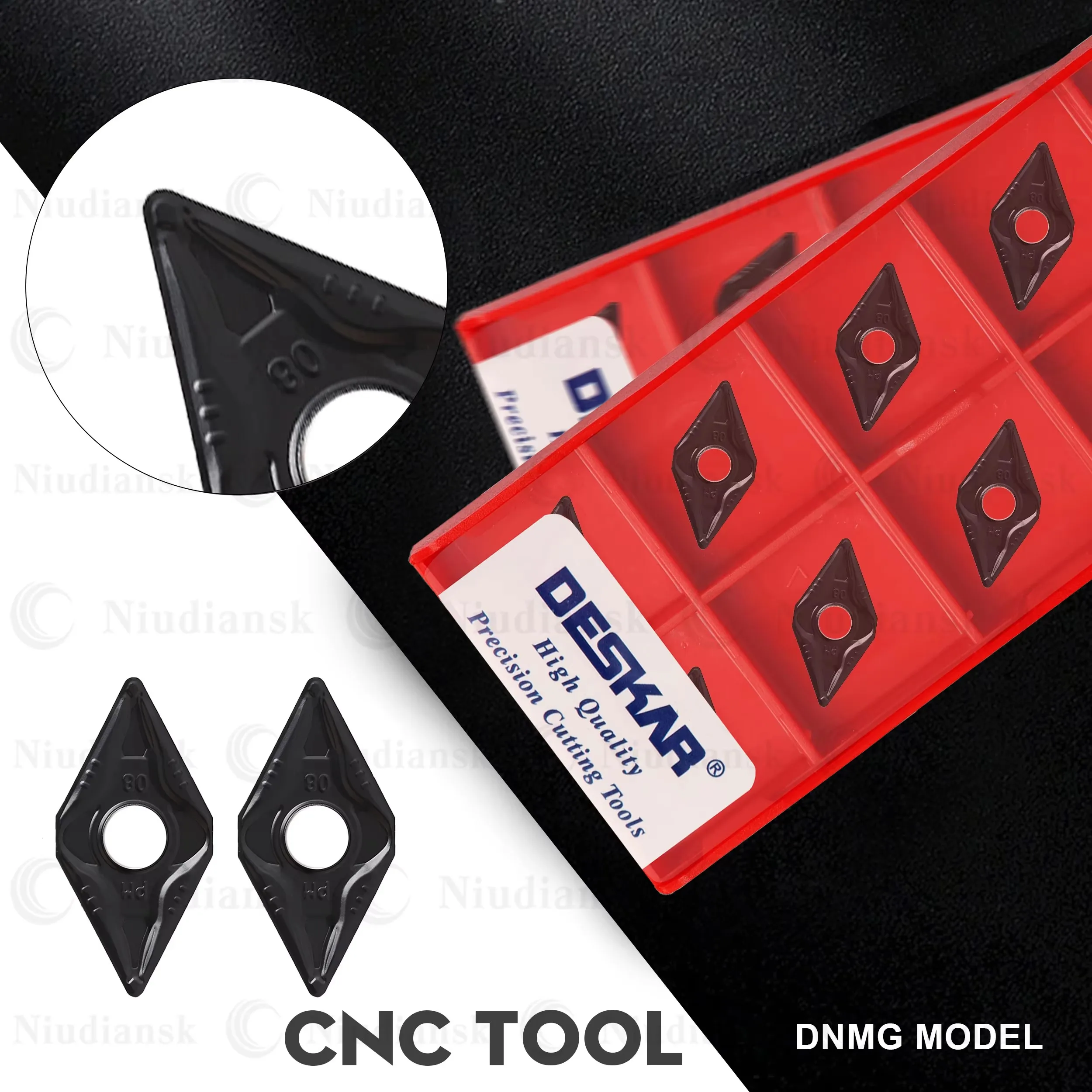 

DNMG150404 150408 TM DNMG150604 150608 150612 PM LF9118 Токарный станок с ЧПУ Ромбовидные токарные пластины с внутренним отверстием для обработки стальных деталей