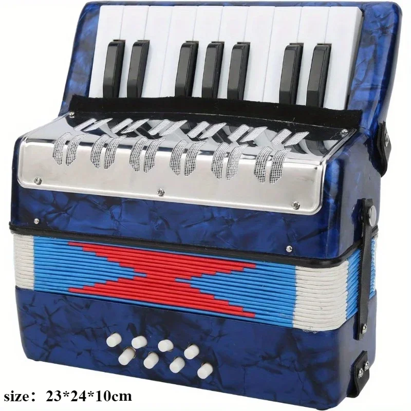 2025 new 17 Key 8 bass Soft Sound Accordion, Portable Piano Accordion Musical Instrument for Beginners, Easy to Learn