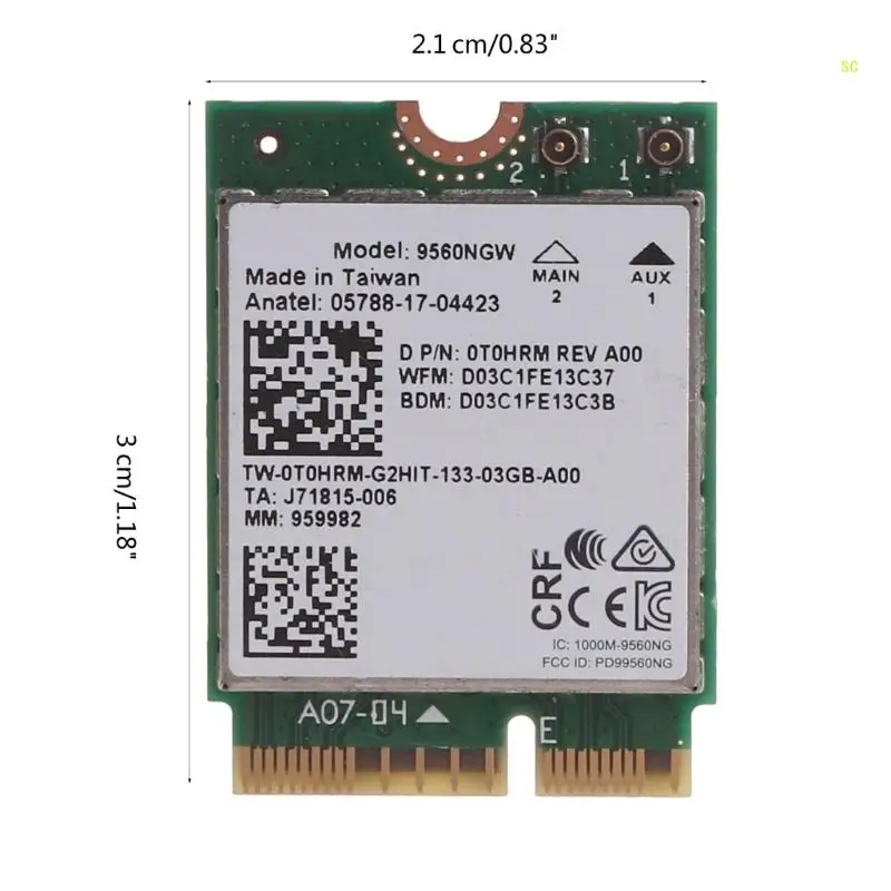 Совместимые с Wi-Fi сетевые карты WLAN 9560NGW Wi-Fi карта 300 Мбит/с Беспроводная связь 9560 Прямая поставка