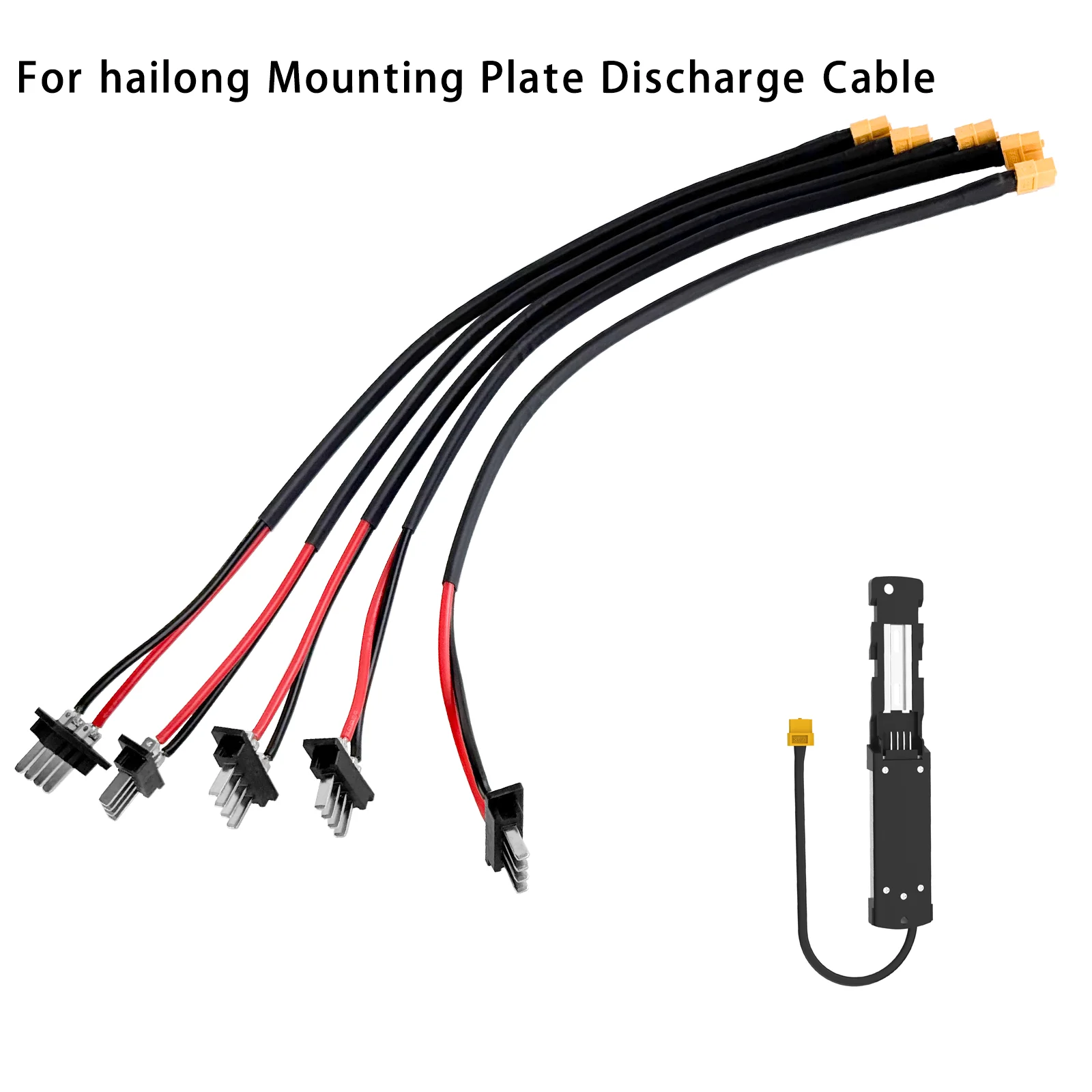 

5pcs 4pin Hailong Battery Case Mounting Base Discharge with Cable XT60 Connector