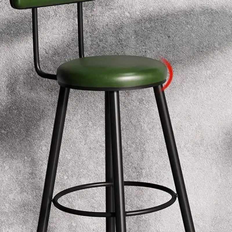 كرسي بار يدعم الظهر بتصميم صناعي، كرسي بار مريح لتناول الطعام، كرسي للبار، إفطار قابل للطي، أثاث تابوريتي ألتو #5