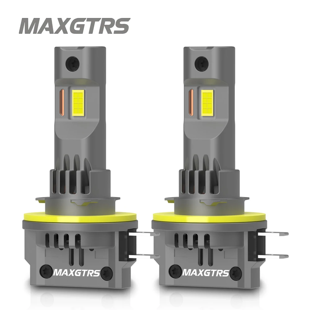 

MAXGTRS 2x Супер яркая светодиодная лампа для фар H11B 6000K 3570 CSP 1:1 Mini Dedign Fan Wireless Plug And Play 12V для Kia H8B H9B