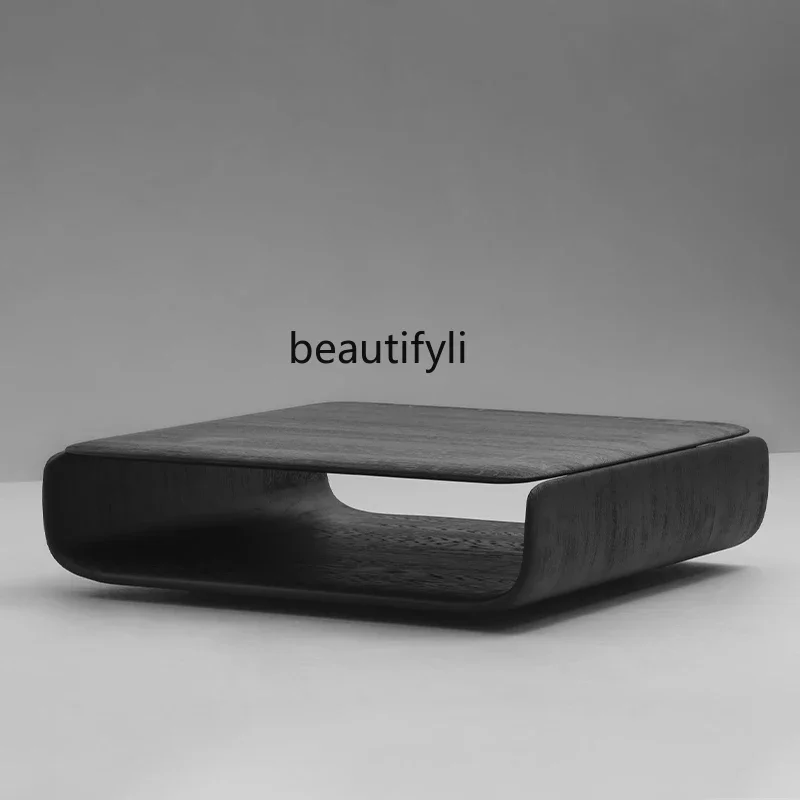 

New arrive Italian minimalist creative art square coffee table large flat floor designer furniture