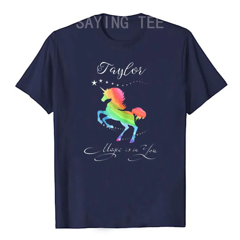 Women's Fashion Taylor Shirt Cute Colorful Unicorn Taylor Gift Humor Funny Personalized Saying Tee Short Sleeve Graphic Outfit