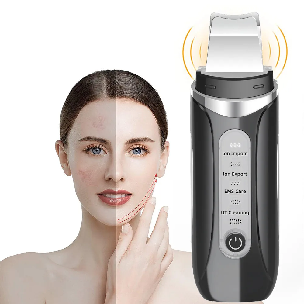 Beauty Care Equipment Facial Scraper Face Electric Ultrasound Ultrasonic Skin Spatula Scrubber