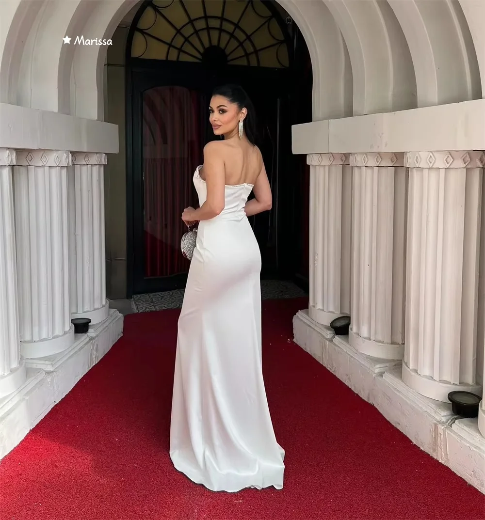 Marissa-vestidos elegantes de cola de pez larga para mujer, vestidos de fiesta de boda, vestido de fiesta elegante de lujo para mujer, fiesta de graduación hecha a medida