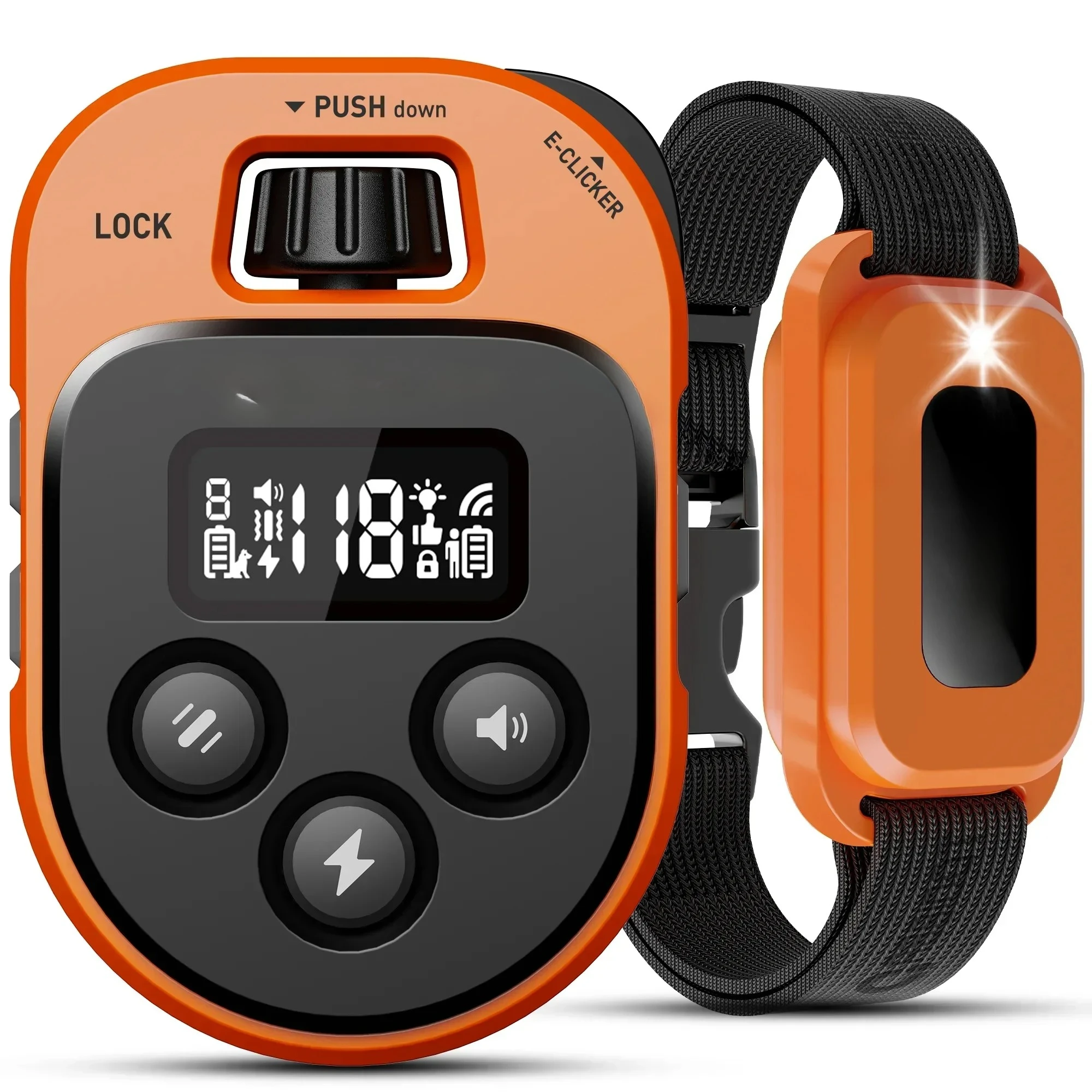 2025 Hot SaleT60 Dog Training Collar 2 in 1 Strap With E-clicker Electric Shock 4100ft 1250m Waterproof 118 Levels 2024