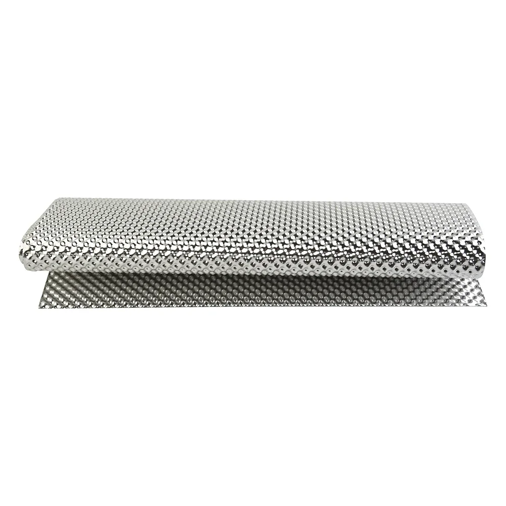 Embossed Aluminum Heat Shield Sound Deadener Insulation Mats Car Van Motorcycles Insulation Car Hood Insulation Fuel Tanks