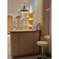 Clothing shop Bar checkout page Small counter B & B restaurant Food and beverage shop Bar table Wabi Sansan rattan front desk