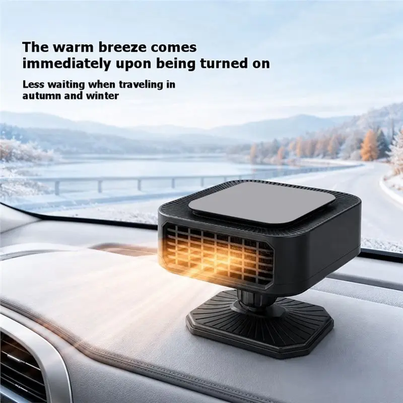 AU65-12V Portable Car Heater Fast Heating Electric Fan Windshield Defroster Demister 2 In 1 Cooling Heating Warmer Fan