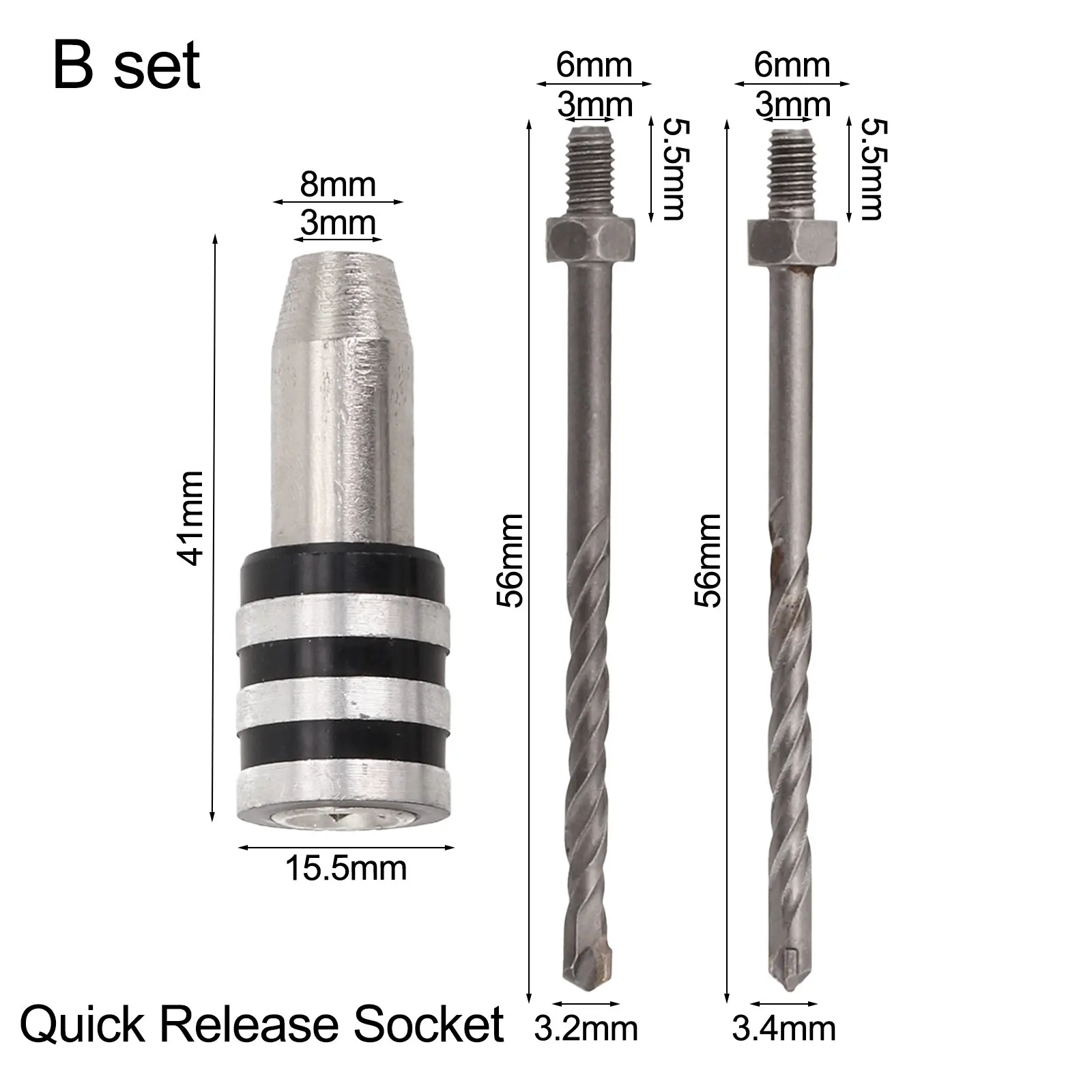 Construction Work Screwdriver Bit Conversion Alloy Steel Ball Knurling Sleeve Chrome-vanadium Steel Precision Drilling
