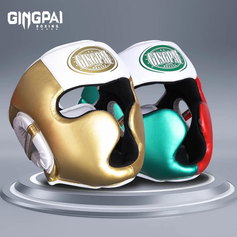 

High-end PU leather Boxing Helmet head protectors adult Child Professional competition headgear MMA Muay thai kickboxing Helmets