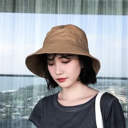 Women's Fisherman Hat Panama Fashion Sun Hat Breathable Protective Hat Summer Hat Beach Solid Color Bucket Hat Cap G08