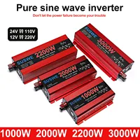 24V Car Inverter 1000W 2000W 2200W 3000W  DC to AC 220V 110V Pure Sine Wave Converter Solar Power Inverter for RV Camping