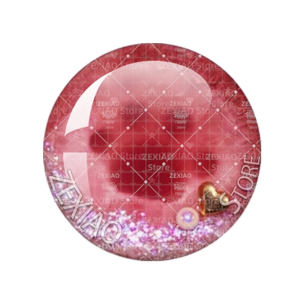 12Pcs Red Series Blythe Doll Eye Chip Starry Heart Pattern Cabochon Dragon Cat Animal Eye BJD Doll Making Supplies 10‑40mm MS006