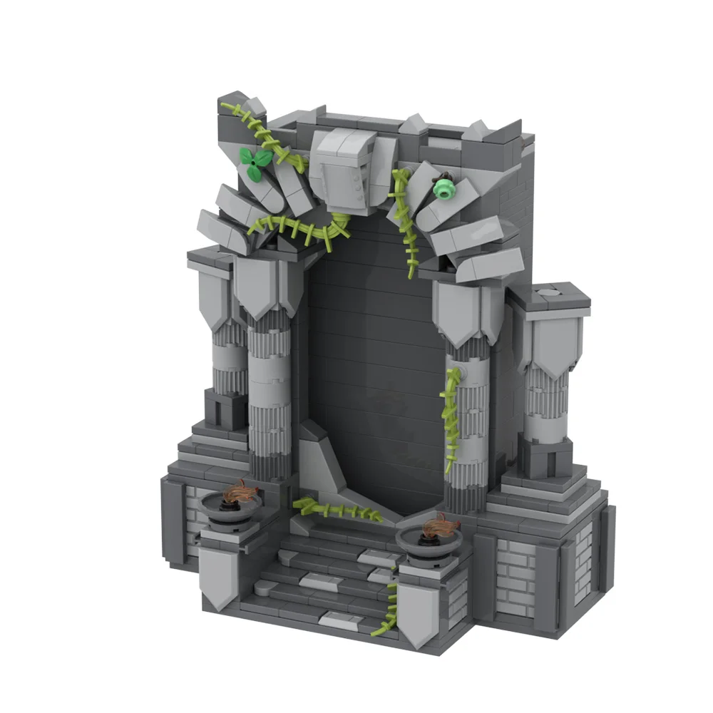 Moc cena de jogo portal esquecido modelo blocos de construção donjons e dragões mapa espaço movimento portal mágico tijolos brinquedo presente