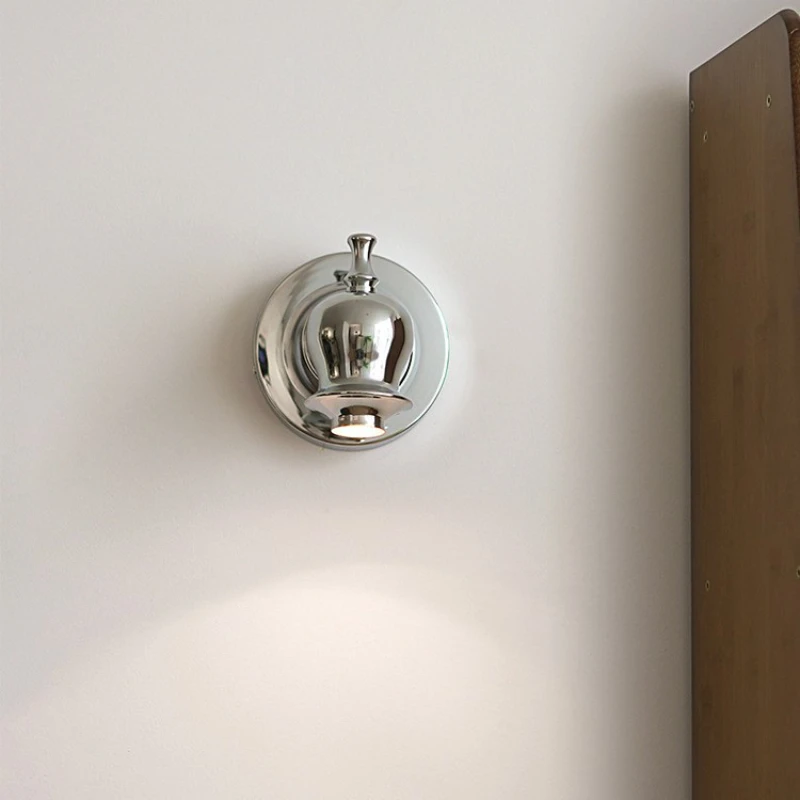 Modern Brief LED Spot Light for Back Ground Wall Chrome Iron Body Wall Sconce Lamp 360 Adjusting Illumination Angle