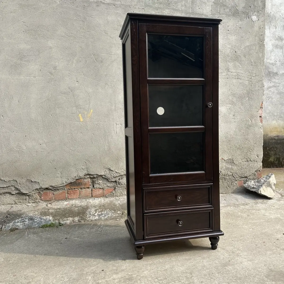American side cabinet, rural solid wood retro winecabinet, locker against the wall, dining side single door, simple living room