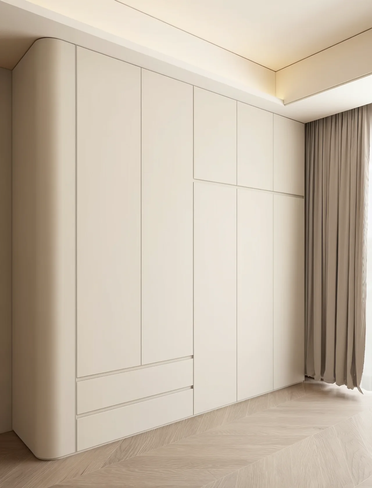 خزانة خشبية حديثة قابلة للتحويل، خزانة ملابس، أثاث غرفة نوم متين مع كوب ملابس، أثاث منزلي لغرفة المعيشة #3