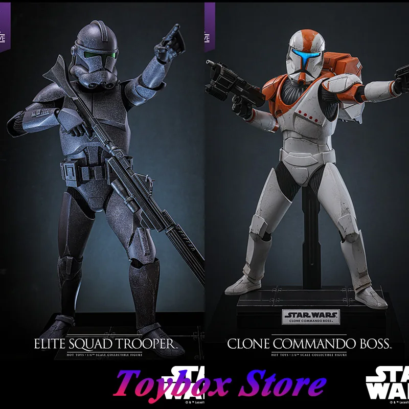 

HOTTOYS Exclusive HT 1/6 Collectible TMS150 Elite Squad Trooper TMS151 Clone Commando Boss Star Wars Figure 12" Full Set Soldier