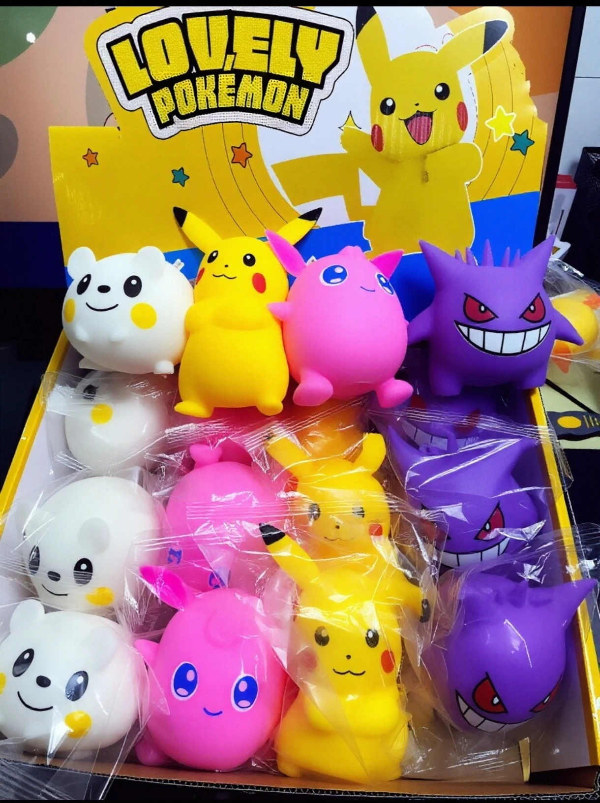 Pokemon Anime Merchandise - Cute Pikachu Gengar Bear Squishy, Kawaii