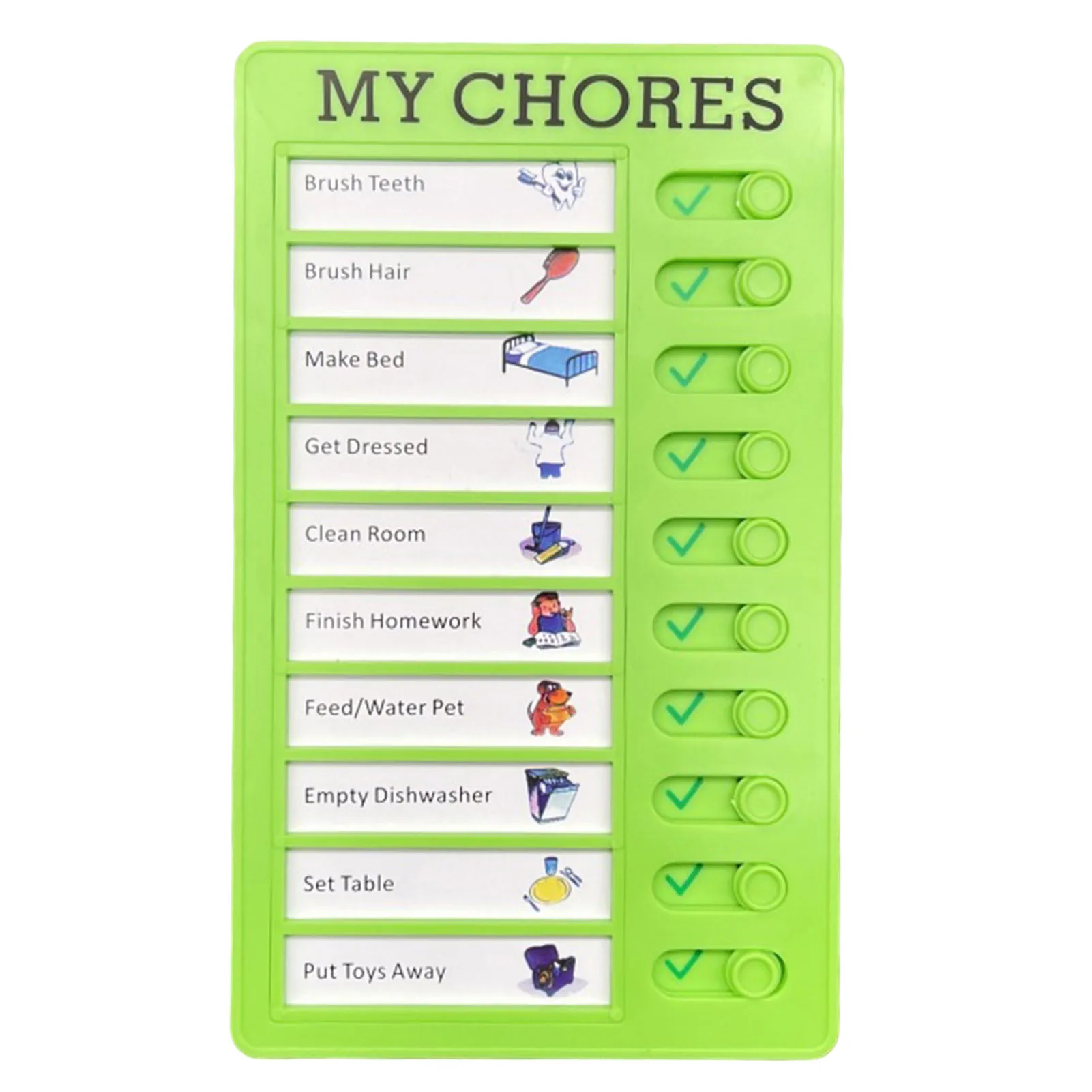 子供のための毎日のチェックボード、チャート、メモ、リスト、プランナー、チェックリスト、複数