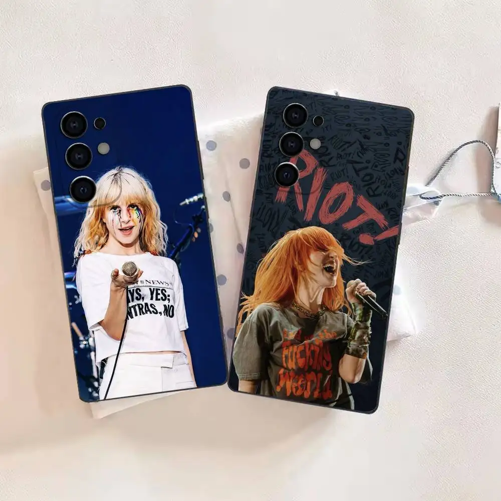 H-Hayley W-William Paramore Soft Black Phone Case for Samsung S26,25,24,21,22,21,20,10,9,8,7,6Ultra,Plus,Fe, Lite