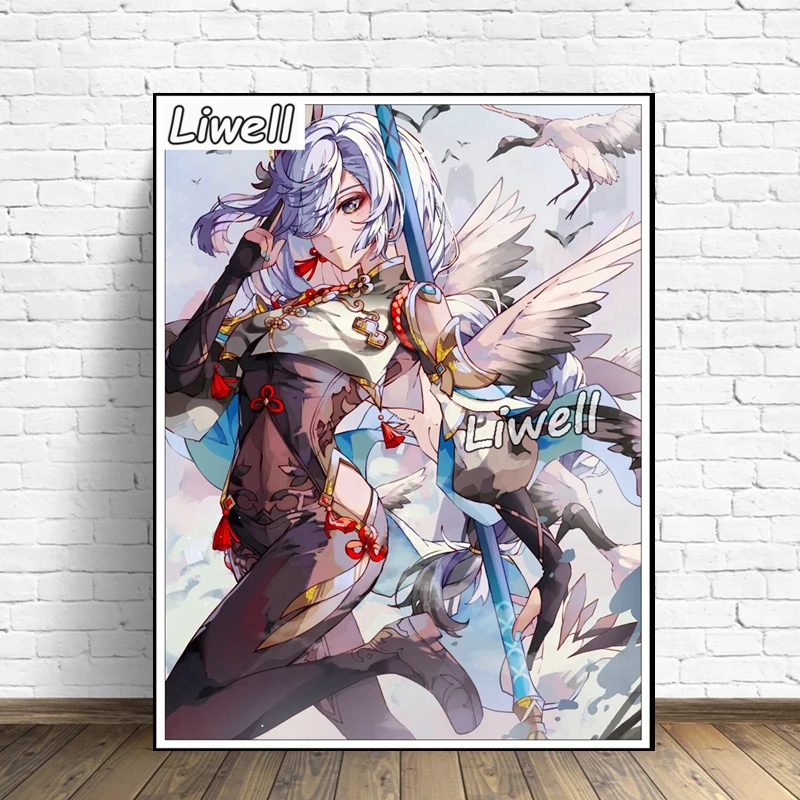 Video Game Genshin Impact Diamond Embroidery Painting Zhong Li Hu Tao Ye Lan Kuki New Role Cross Stitch Handicraft Home Decor