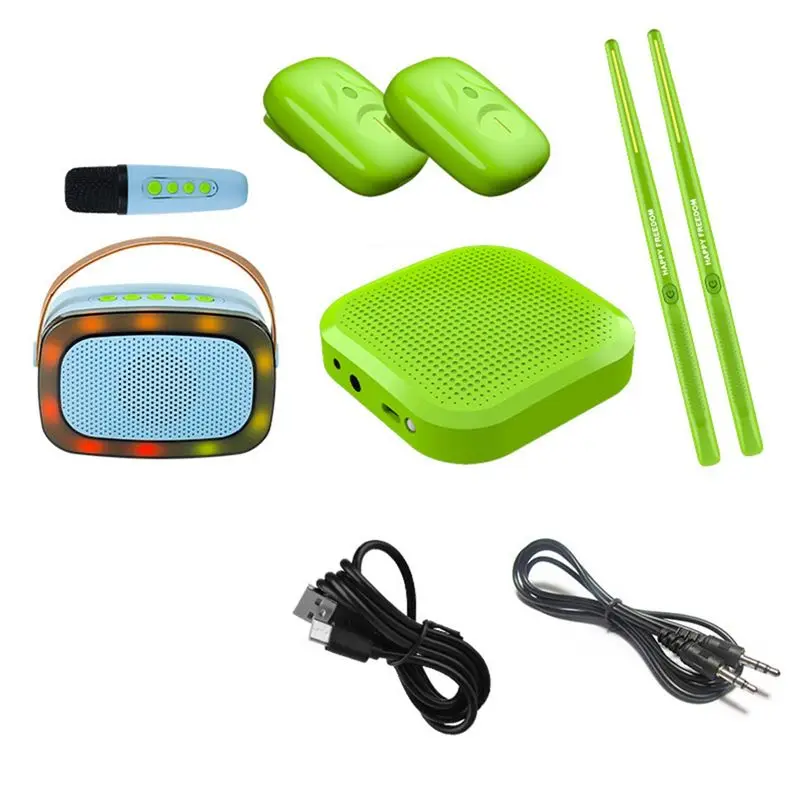 XSXS-Electronic Drum Set 3D Motion Sensing Professional Virtual Air Drum Set Drumsticks Pedals Speaker Drum Set For Adults And K