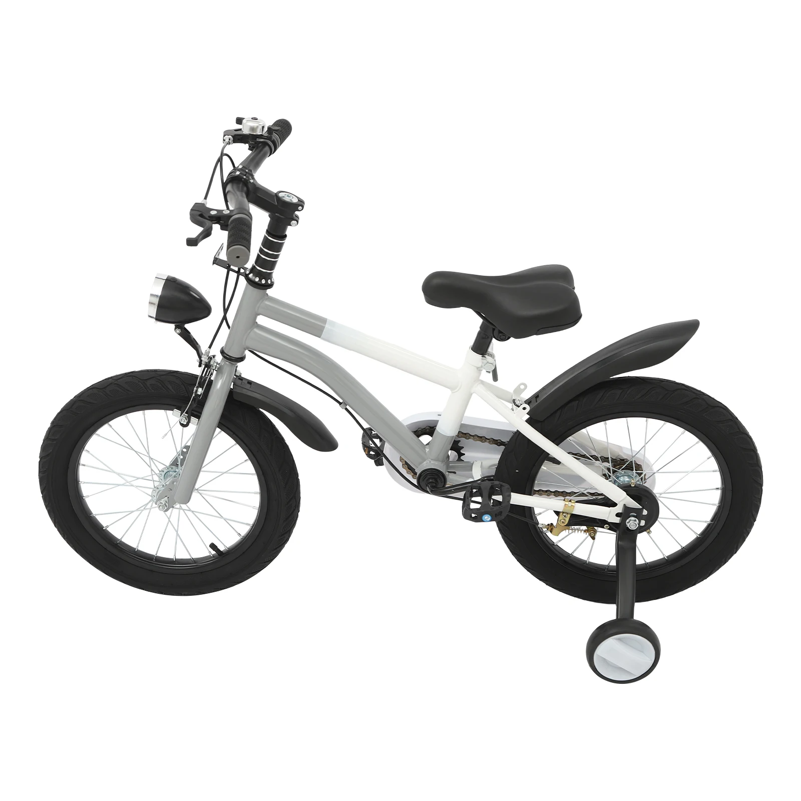 16-Zoll-Kinderfahrrad aus Kohlenstoffstahl mit Hilfsrädern und LED-Licht für 5–8 Jahre, höhenverstellbar, 60 kg – Detail 9