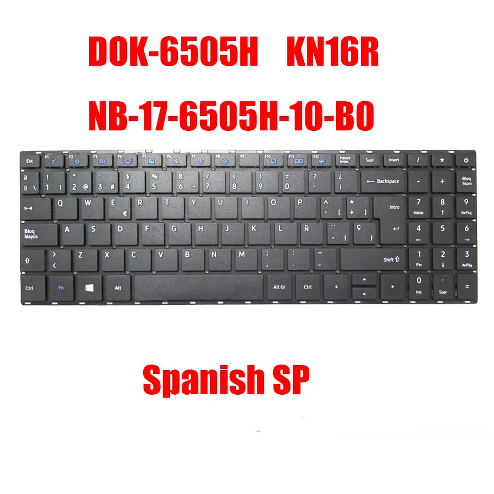 Imagem -02 - Teclado Preto do Portátil sem Moldura Dok6505h Dok-v6505h Kn16r Nb17-6505h-10-b0 Nb-17-6505h-10-b0-uk Novo