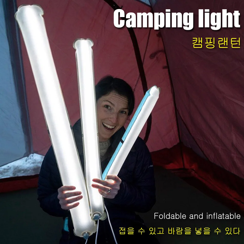 New LED Light Inflatable Foldable Portable Travel multi-color selection USB Powered Dimmer LED Camping Light Outdoor Tent Lamp