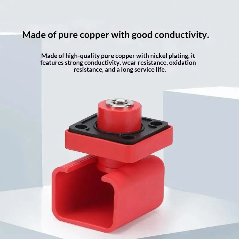 100A Copper Battery Terminal Post High Current Through Wall Connector For Energy Storage Lithium Battery Wiring