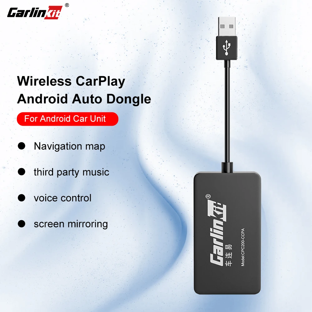 

CarlinKit Car Accessories Apple Wireless Carplay Dongle Wired Android Auto For Refit Android Screen Navigation Player Mirroring