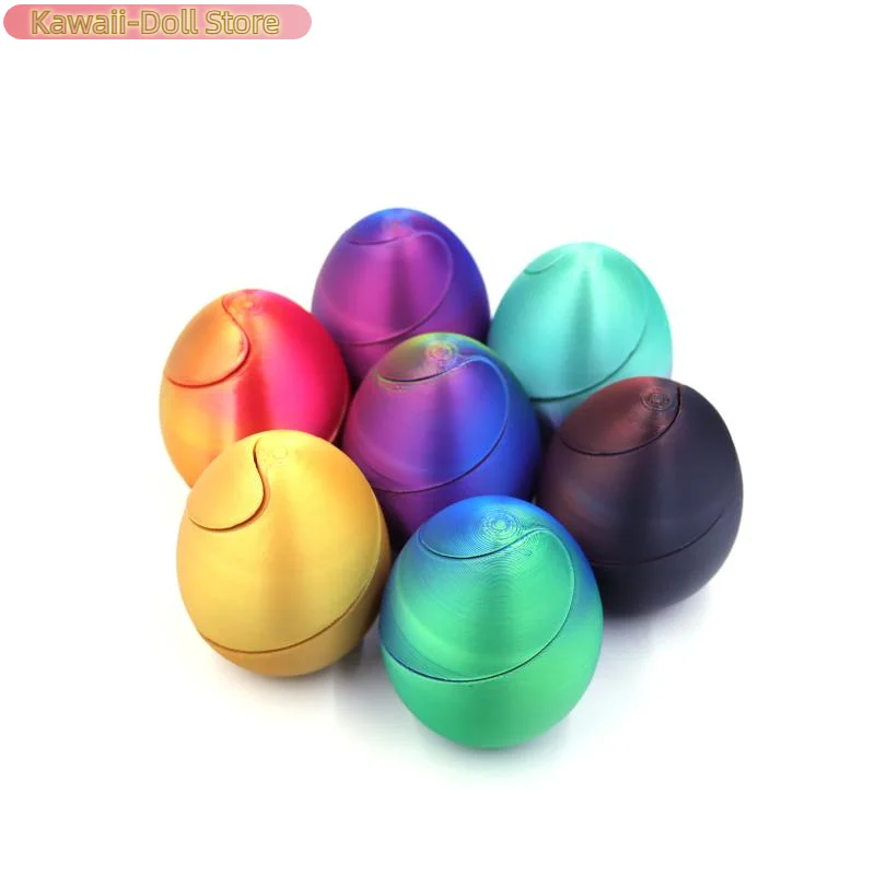 1Pc 3D Print Spiral Eggs Impossible Shuttle Toys Passthrough Sculpture Mini Vortex Thread Illusion Home Desktop Decor Toy