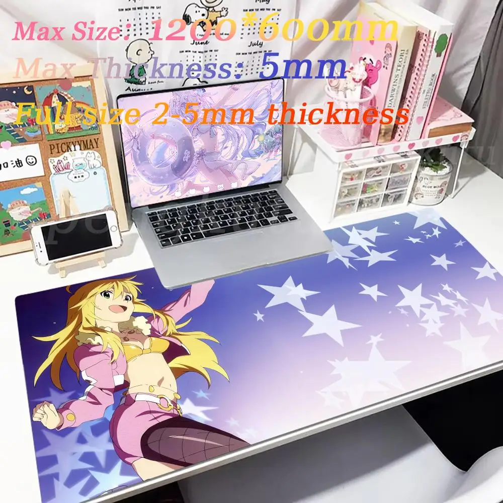 Mouse Pad Cute Stuff games computer Non-Slip The_IdolmasterS Gamer keyboard Floor mats Rubber PC gamers Edge locking Mousemat