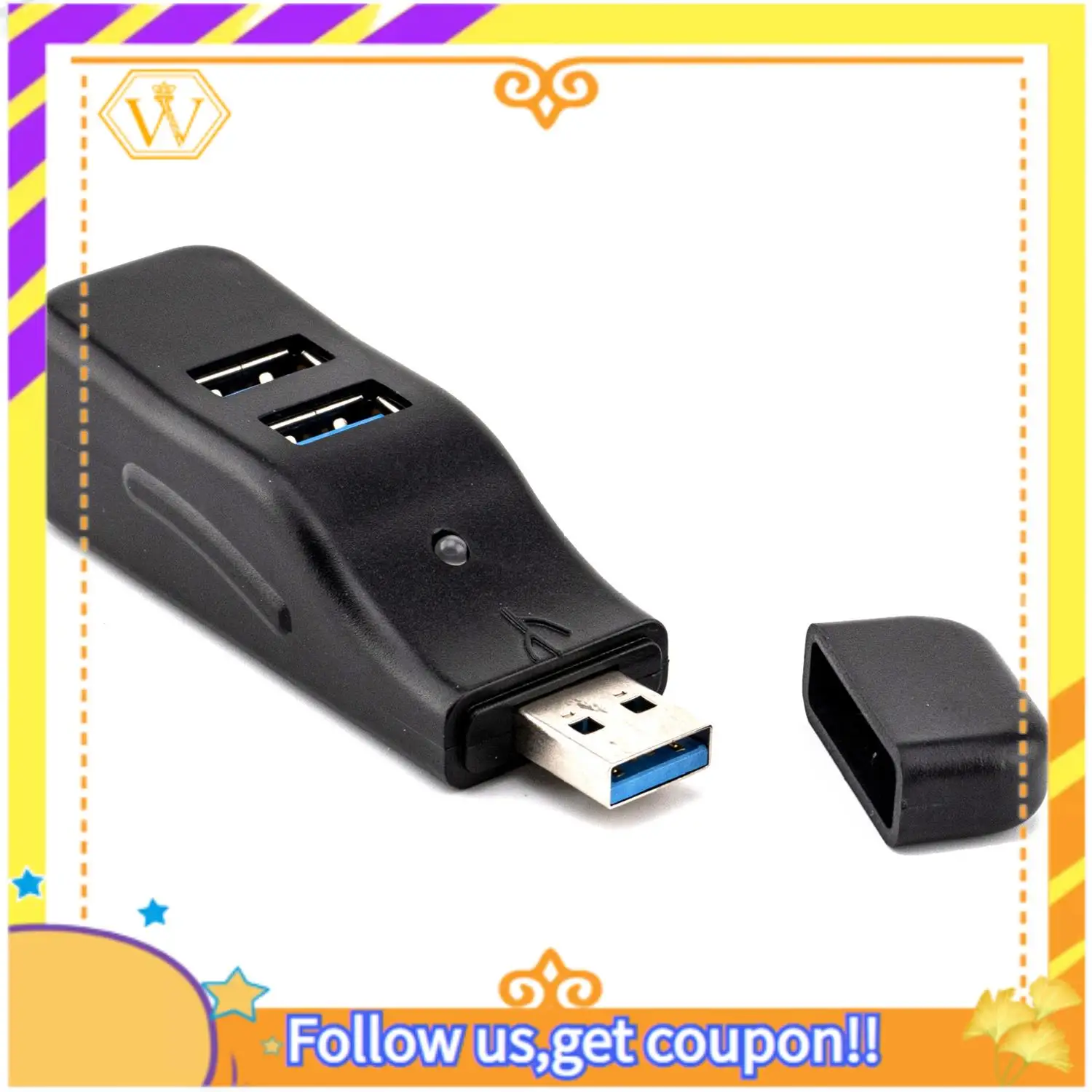 

1 Piece USB Hub Adapter Extender Mini Splitter Box 4 Ports For PC Laptop Mobile Phone High Speed U Disk Reader